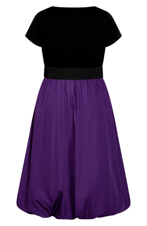 City Chic Paris Days A-line Dress In Black