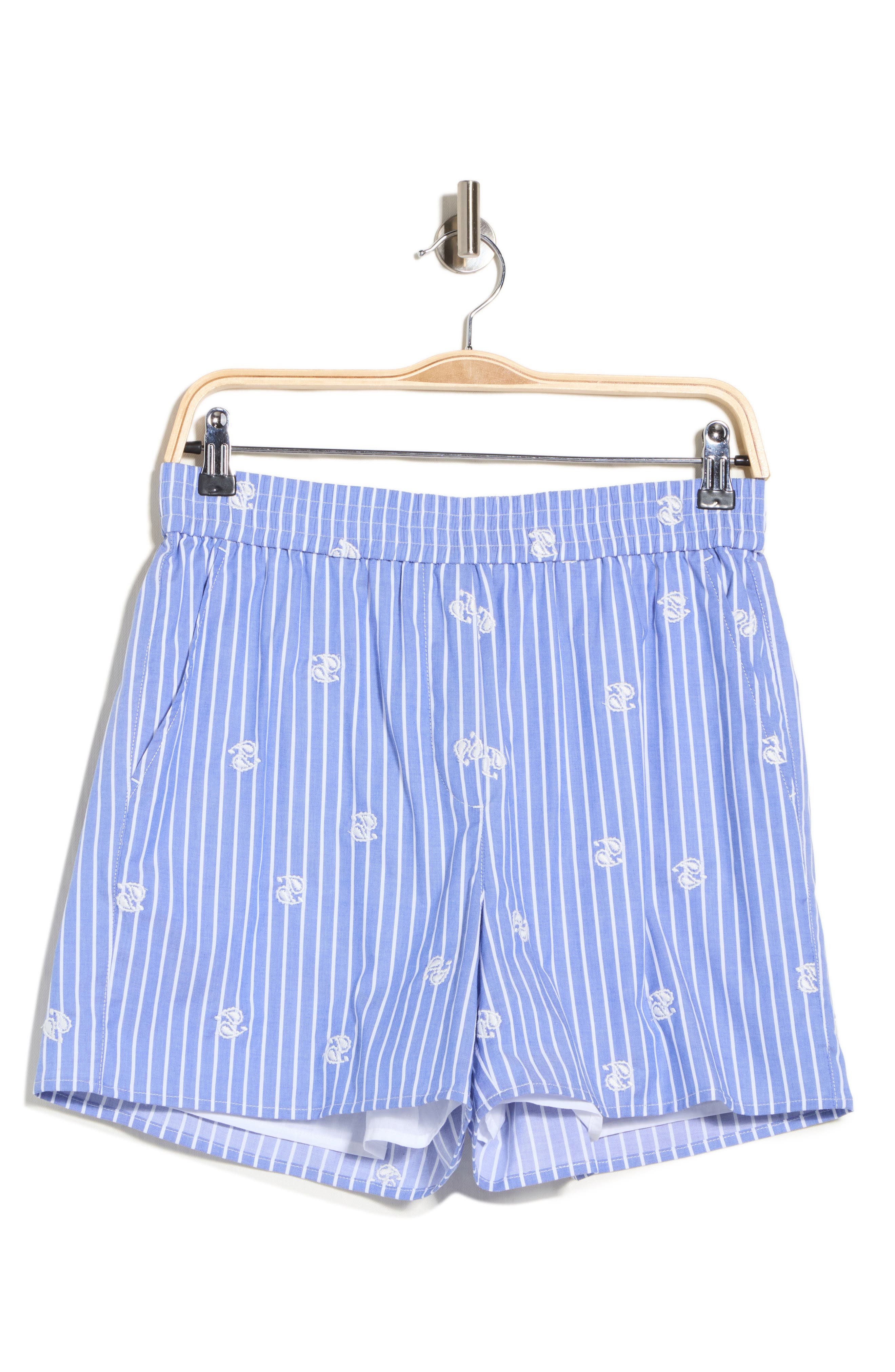 rag & bone Ella Embroidered Stretch Cotton Pull-On Shorts