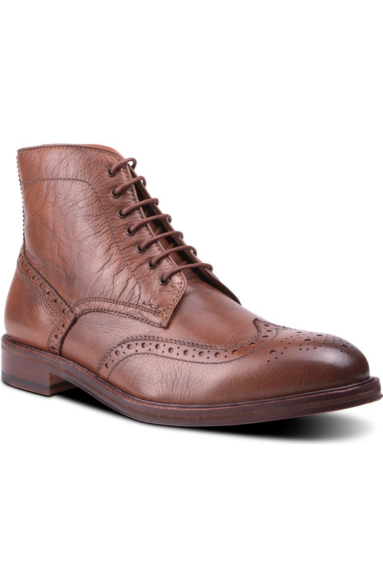 Gordon Rush Sutherland Wingtip Boot, Main, color, Cognac