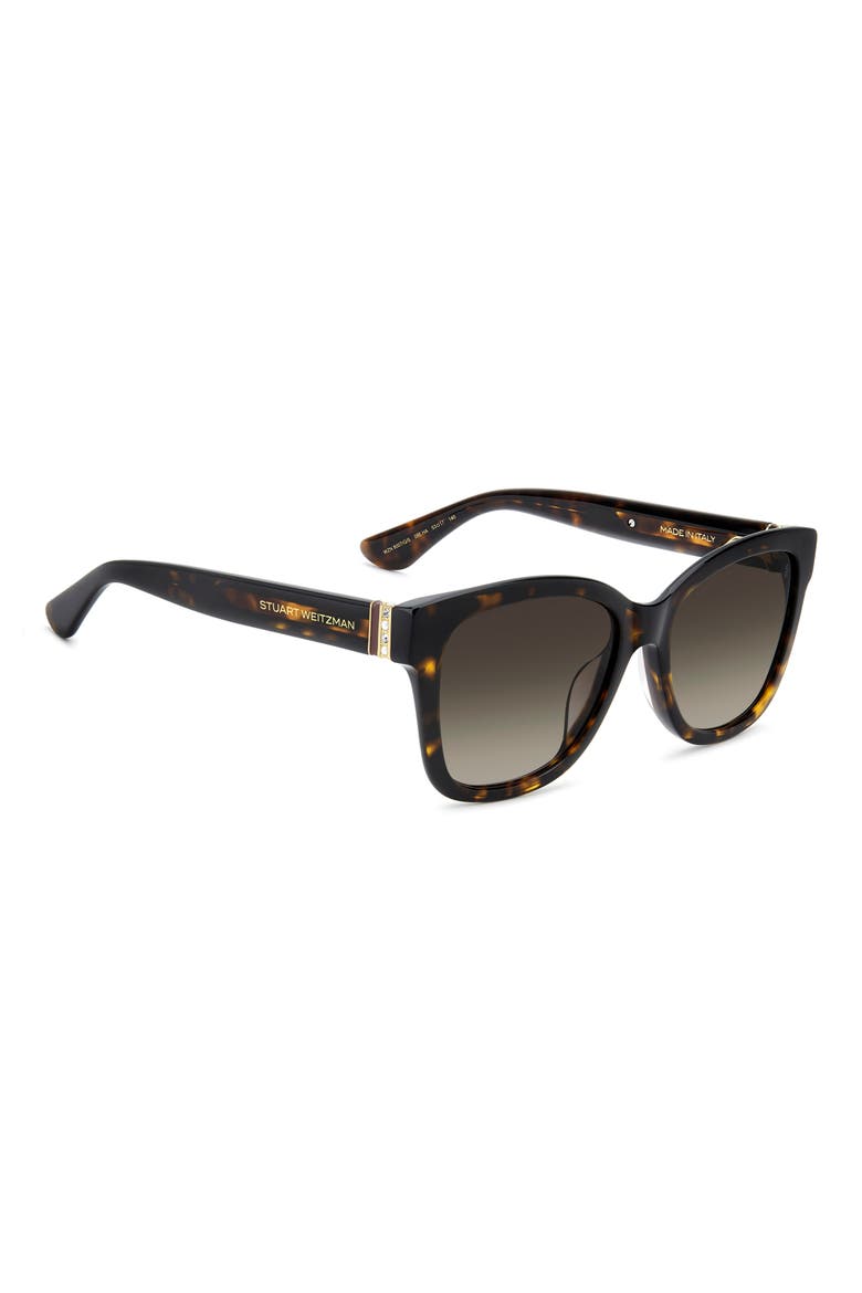 53mm Gradient Square Sunglasses, Alternate, color, HAVANA/ BROWN