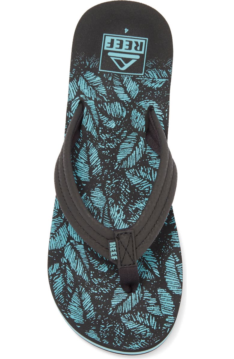 Reef Kids' Ahi Flip Flop, Alternate, color, Aquifer Palm