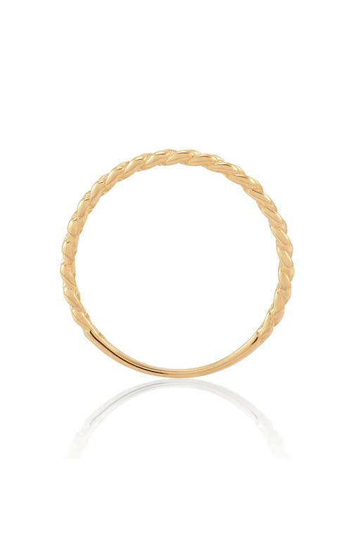 Frankie & Zoe Curb Link Band Ring In Gold