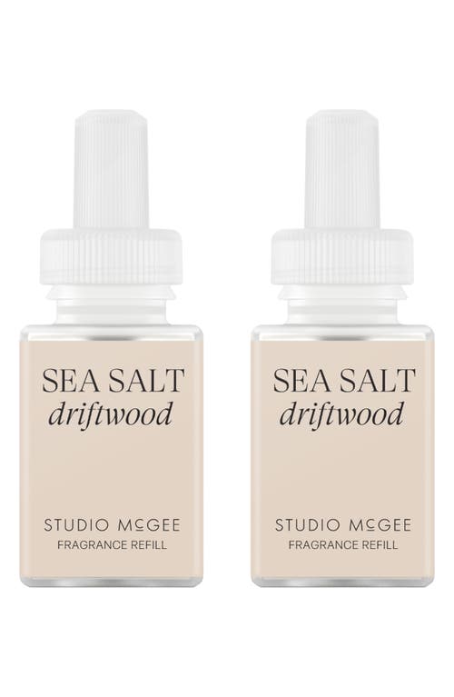 Pura X Studio Mcgee French Linen 2-pack Diffuser Fragrance Refills In Sea Salt Driftwood