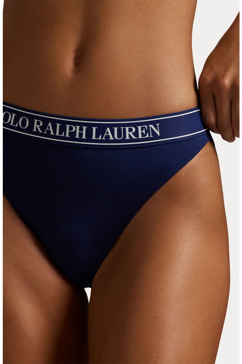 Logo Band Assorted 3-Pack High Waist Bikinis, Alternate, color, WHITE CLOUD/ ONYX/ NAVY