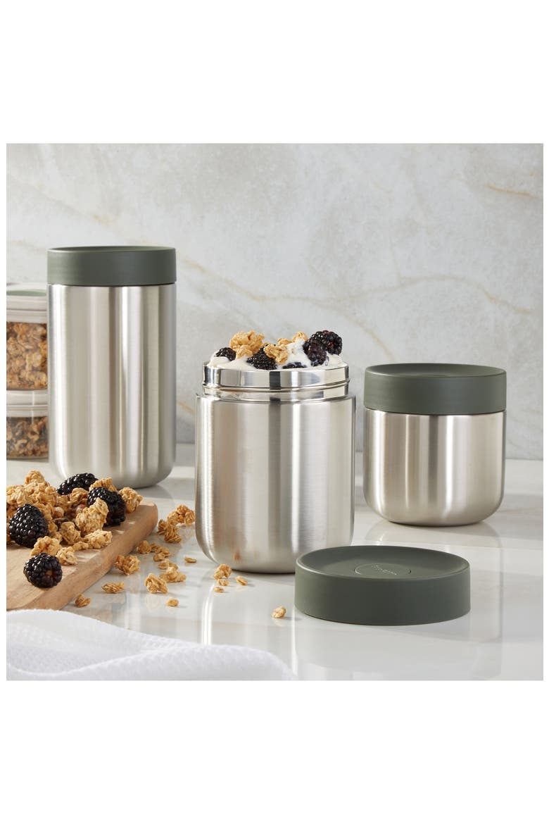 Nommie 17-Ounce Stainless Steel Food Container, Alternate, color, STEEL