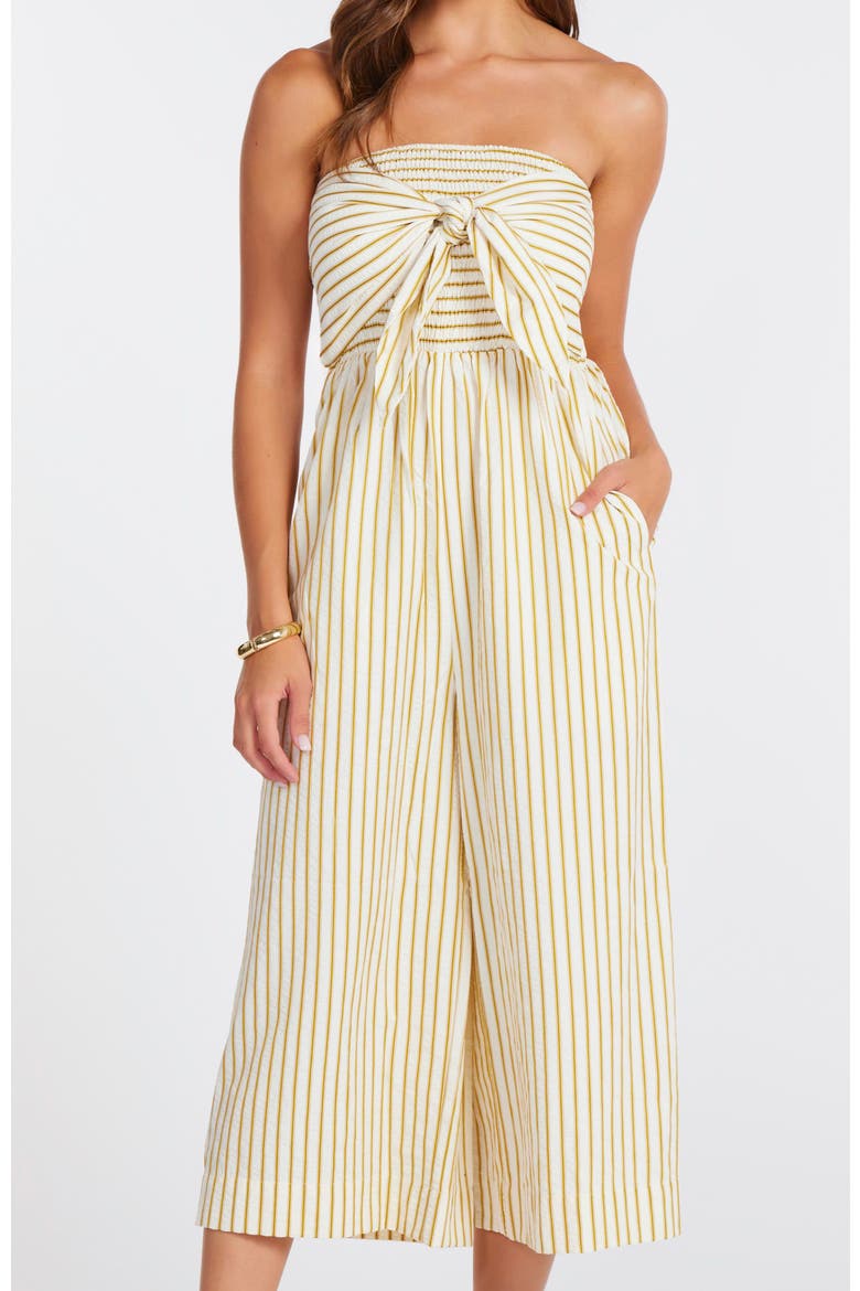 Elva Stripe Jumpsuit, Main, color, Citron Serene Stripe