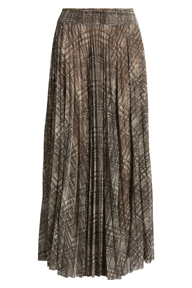 Edrisa Pleated Midi Skirt, Alternate, color, GREY MULTI