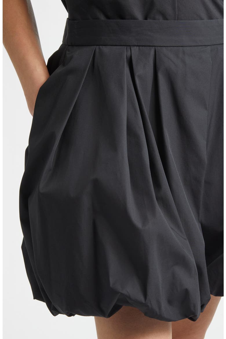 Organic Cotton Poplin Balloon Shorts, Alternate, color, BLACK