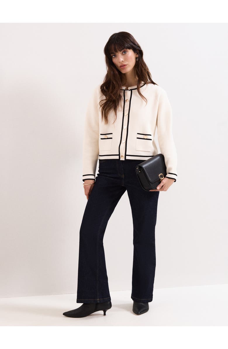 Phase Eight Lola Button-Front Knit Cardigan, Alternate, color, Ivory