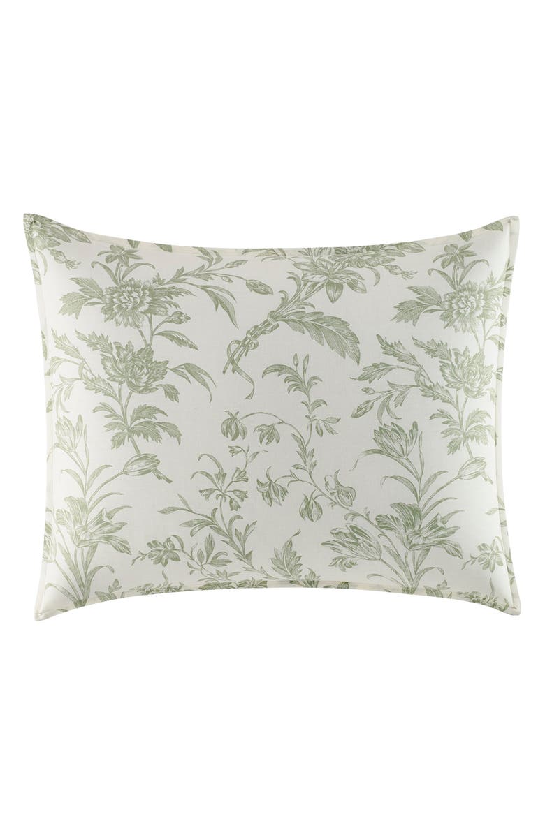 Laura Ashley Natalie 6-Piece Green Cotton Full/Queen Bonus Duvet Set, Alternate, color, 