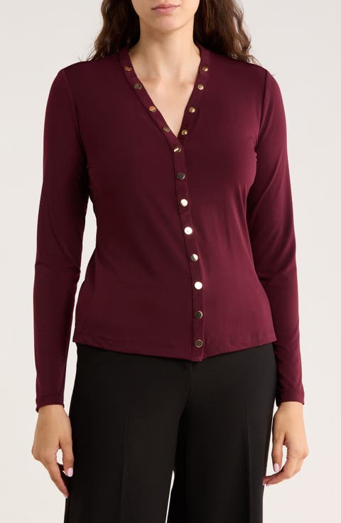 Long Sleeve Snap Button Top