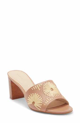 Jack Rogers Susie Raffia Stitched Slide Sandal