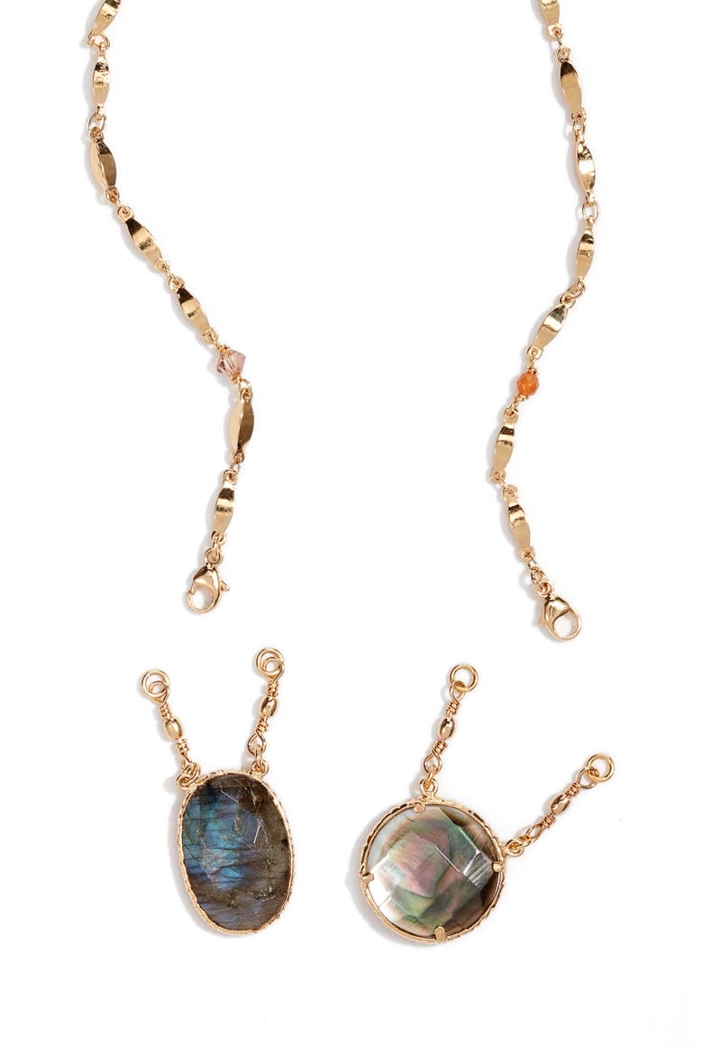 Scapulaire Convertible Pendant Necklace, Alternate, color, GREY WHITE