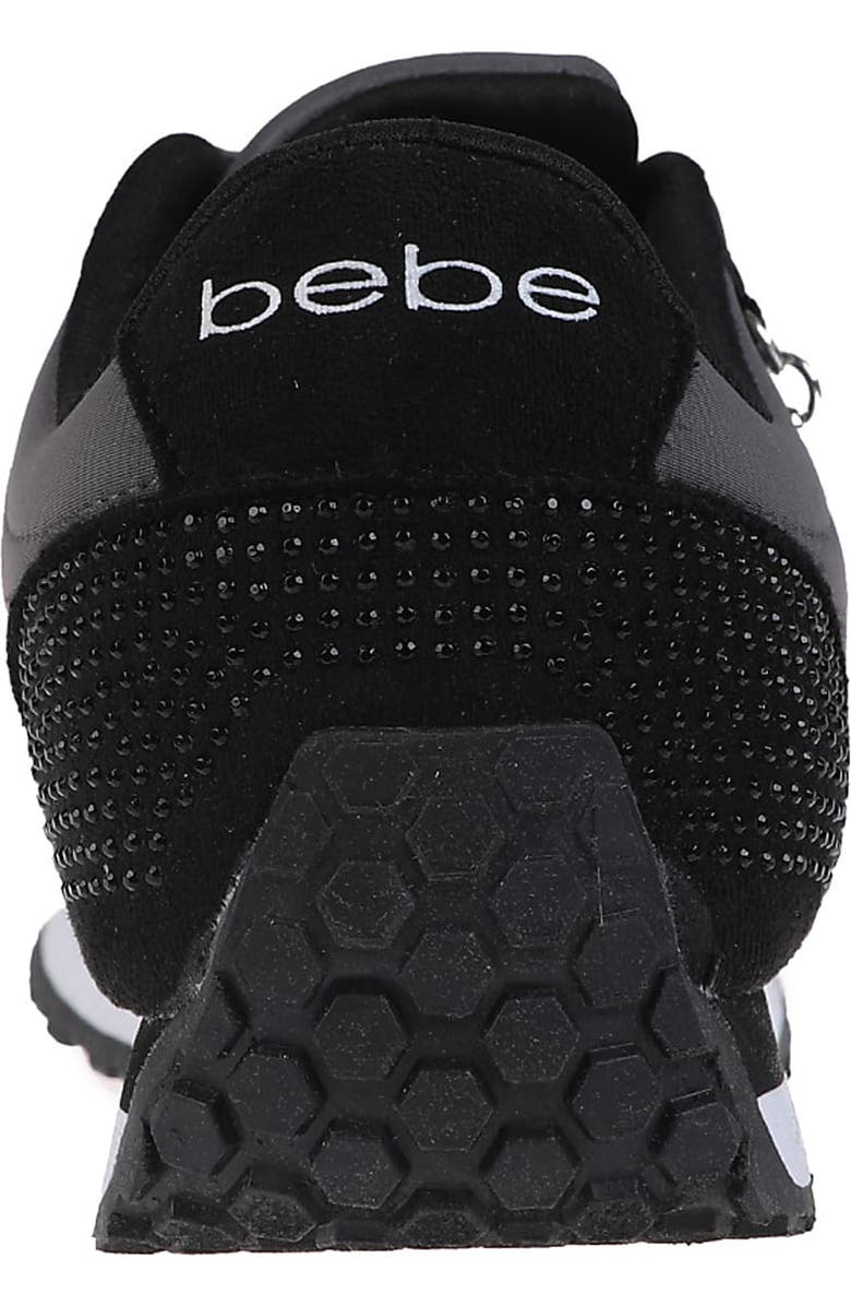 bebe Embellished Varsity Low Top Sneaker, Alternate, color,
