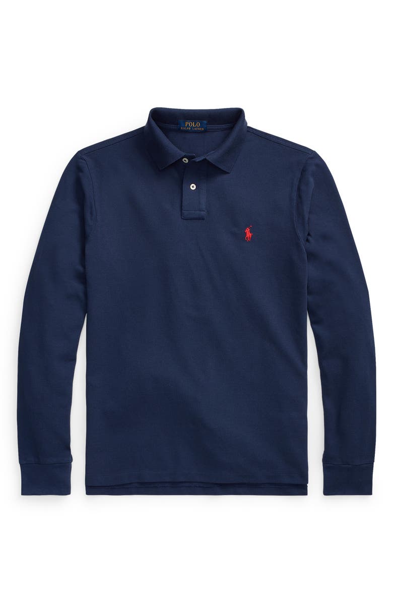 Polo Ralph Lauren Cotton Piqué Long Sleeve Polo, Alternate, color, 