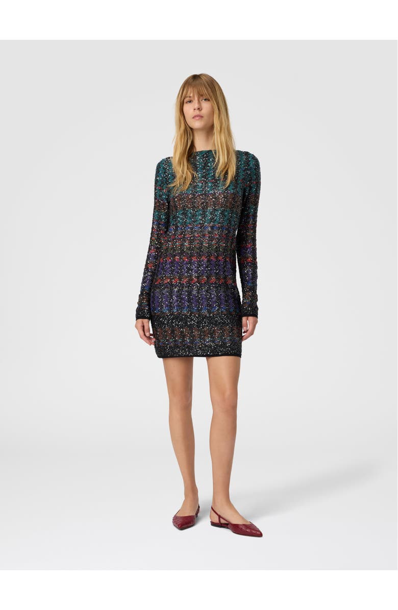 Missoni Mini Dress With Chevron And Stripe Pattern, Alternate, color, Multicoloured 2