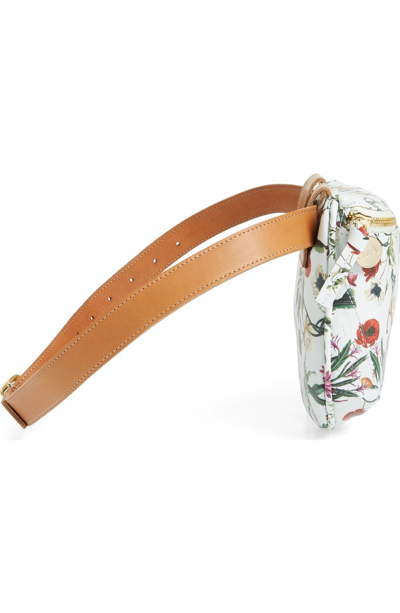 Clare V. Floral Leather Supreme Fanny Pack, Alternate, color,