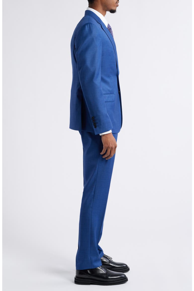 G Line Solid Blue Wool Suit, Alternate, color, HIGH BLUE