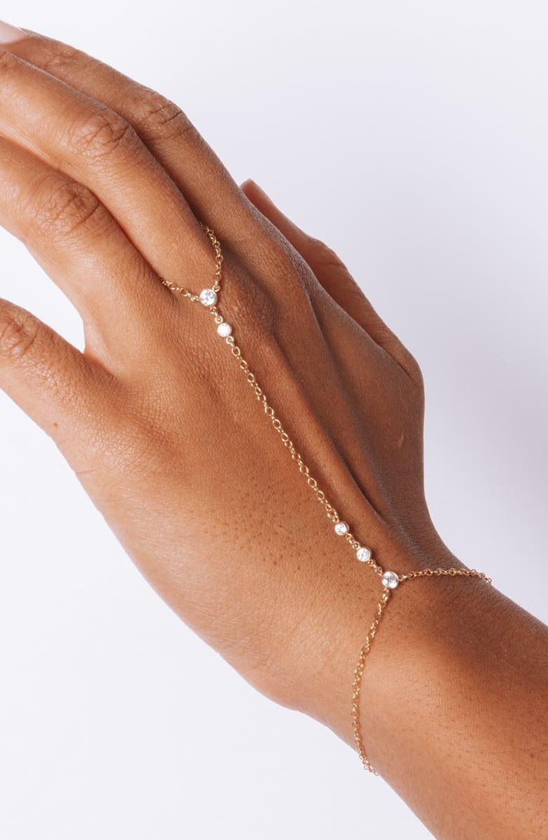 Set & Stones Miley Hand Chain, Main, color, Gold