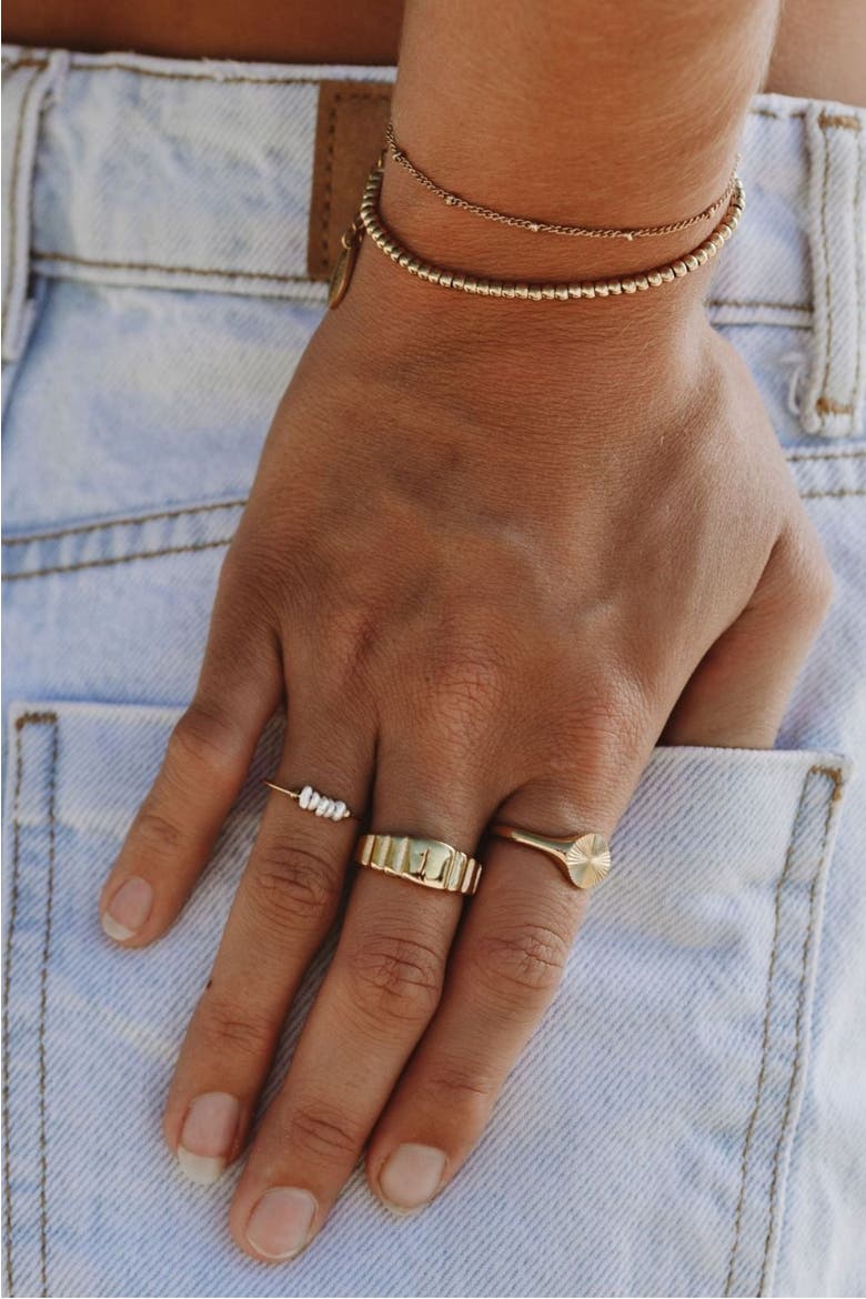 Sun Signet Ring, Alternate, color, Gold