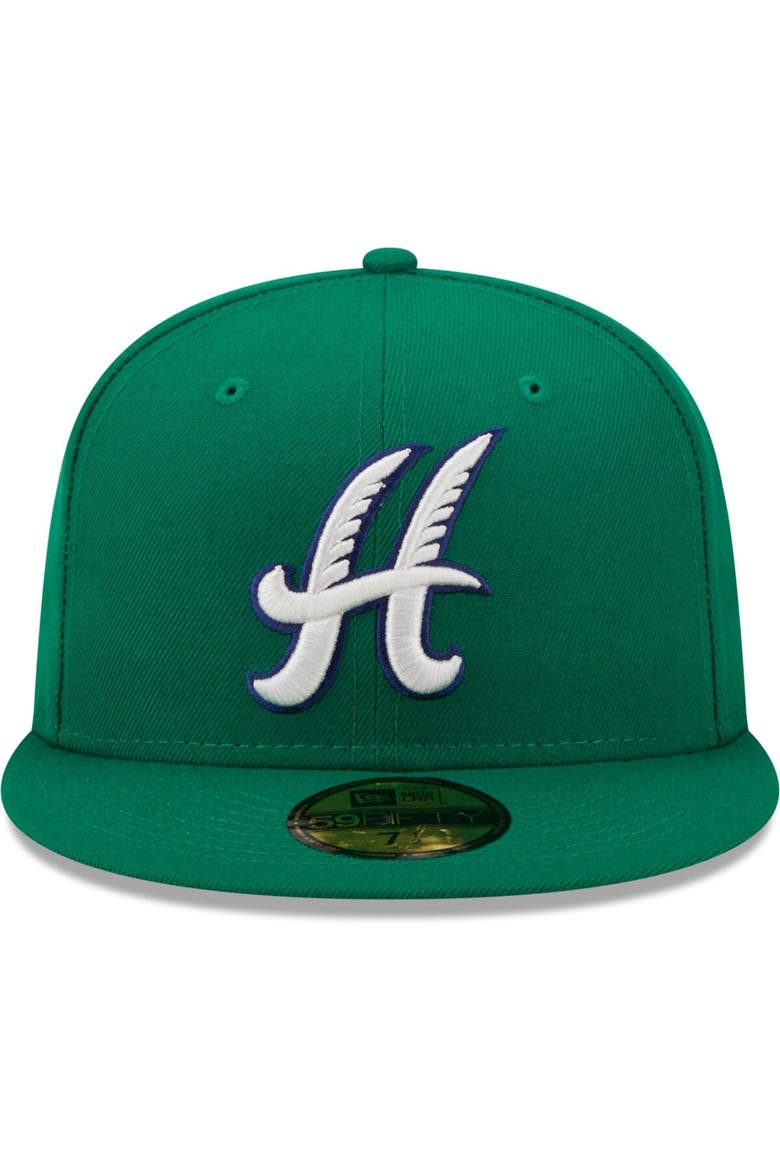 Men's New Era Green Hartford Yard Goats Alternate Logo Authentic Collection 59FIFTY Fitted Hat, Alternate, color, Green