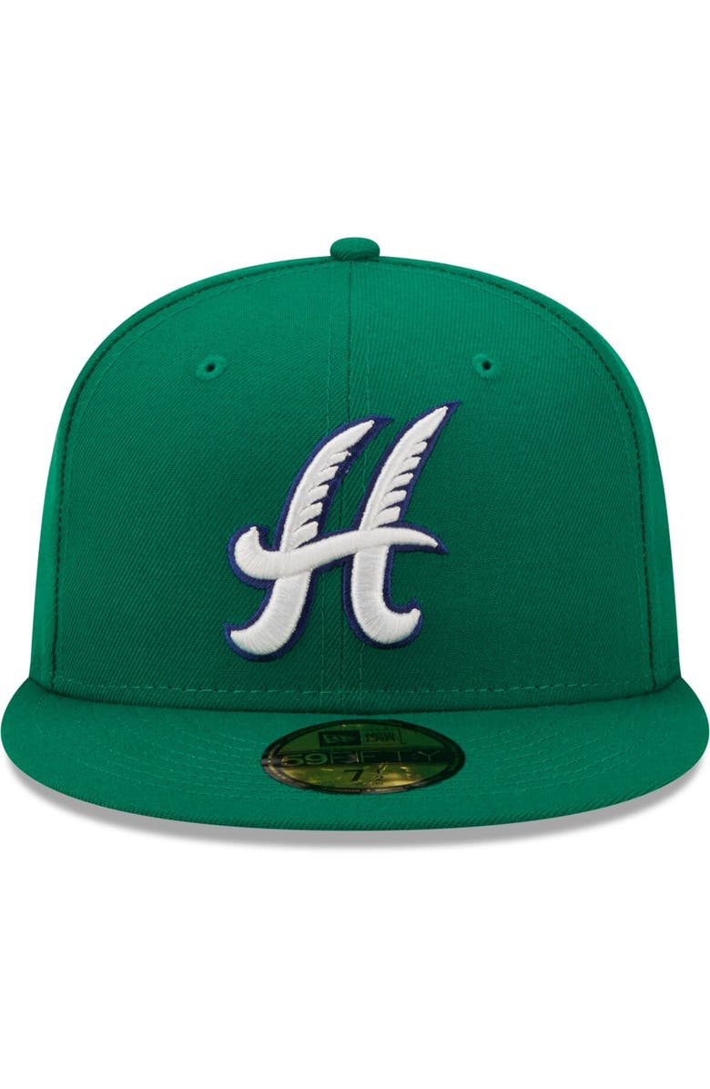 New Era Men's New Era Green Hartford Yard Goats Alternate Logo Authentic Collection 59FIFTY Fitted Hat, Alternate, color, Green