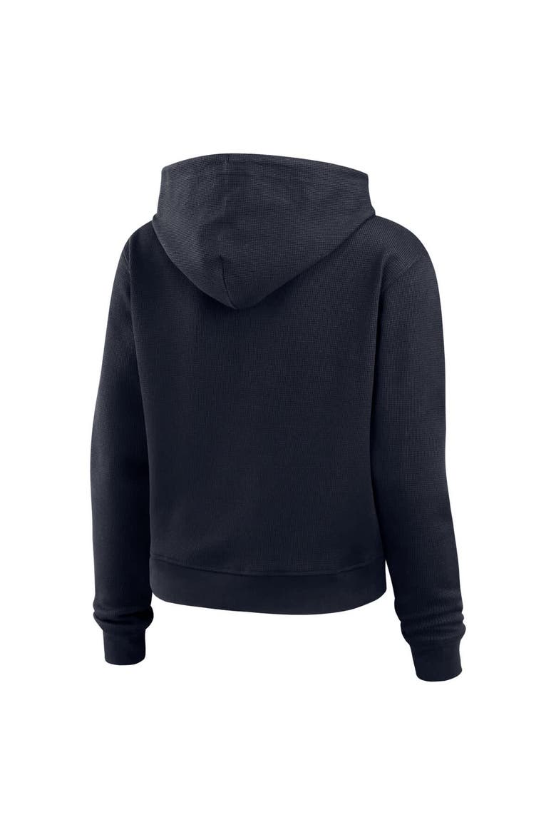 Women's WEAR by Erin Andrews  Navy Houston Texans Waffle Hoodie Pullover Top, Alternate, color, Navy