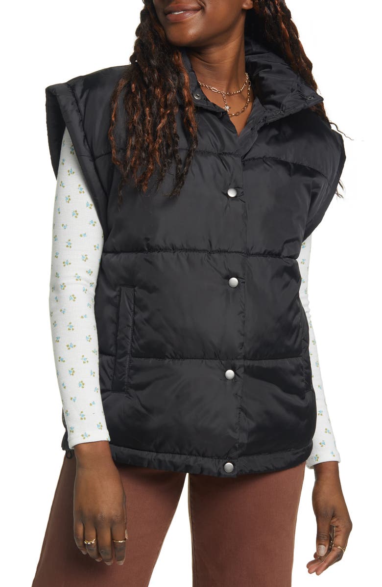 BP. Snap Front Puffer Vest, Alternate, color, 