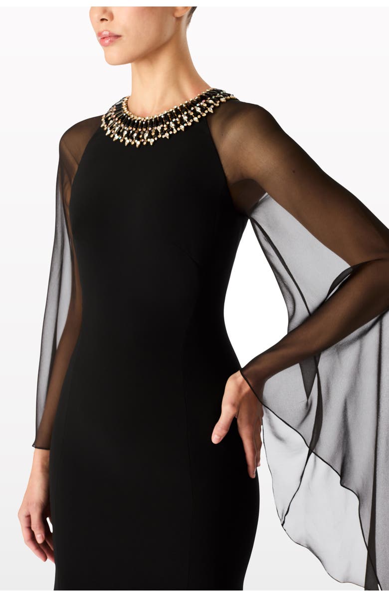 Jenny Packham Charma Maxi Dress, Alternate, color, Liquorice