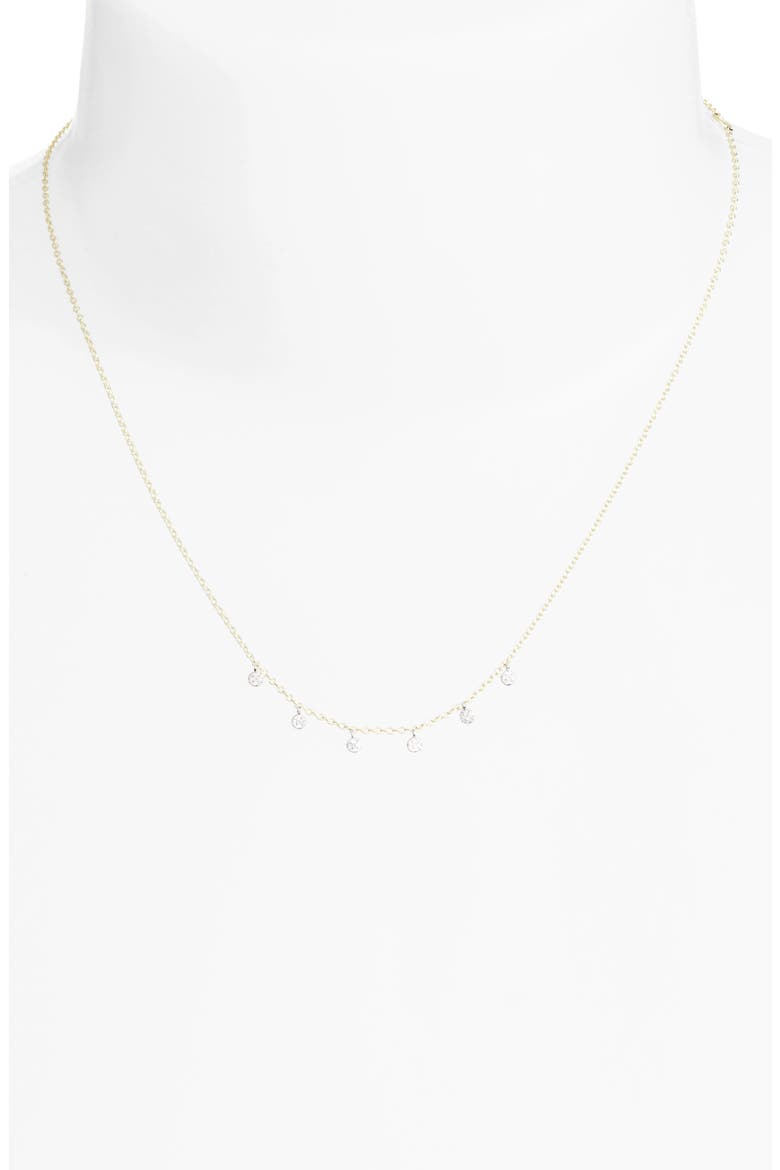 Diamond Disc Collar Necklace, Alternate, color, YELLOW GOLD