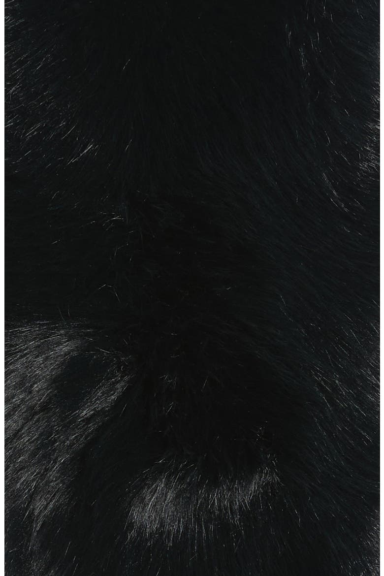 Faux Fur Pull-Through Scarf, Alternate, color, BLACK