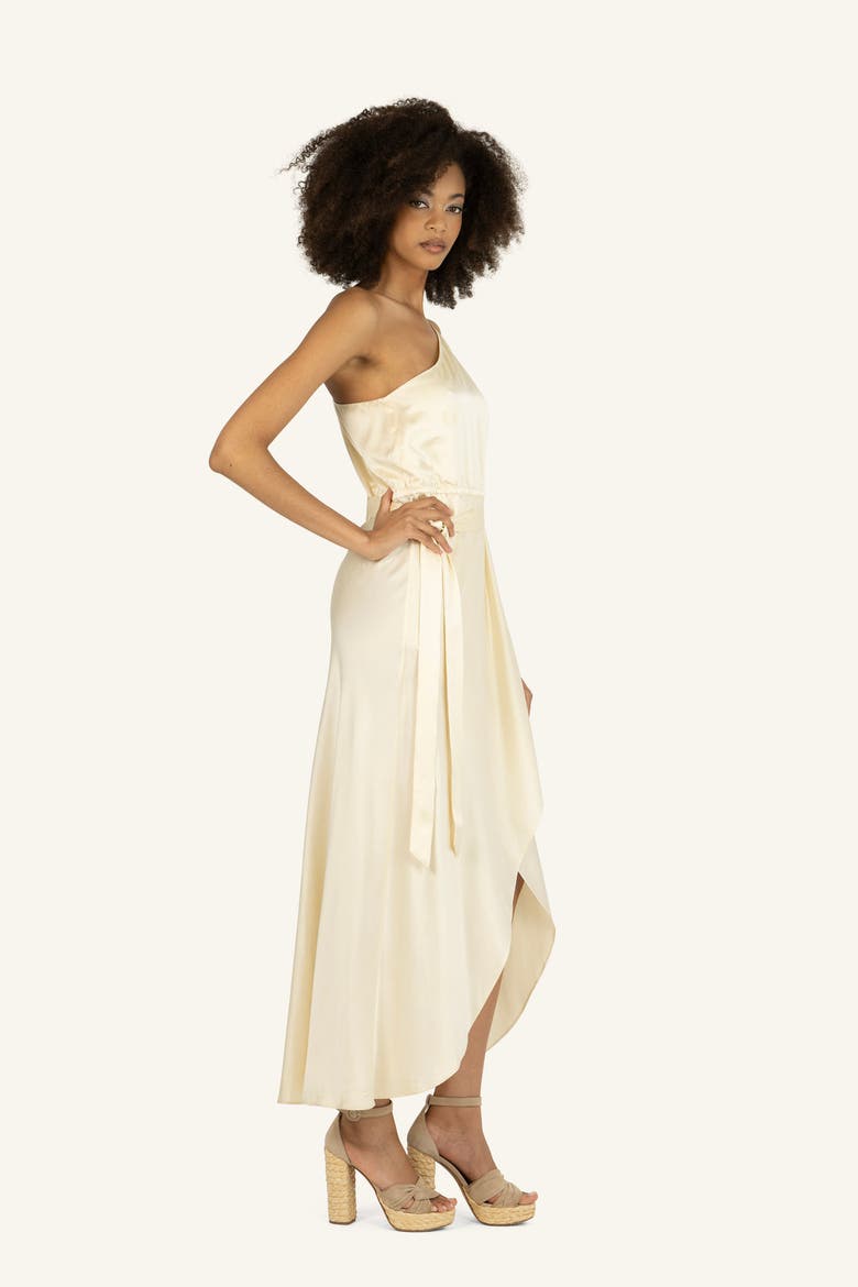Amina Belted Dress, Alternate, color, Vintage Crème