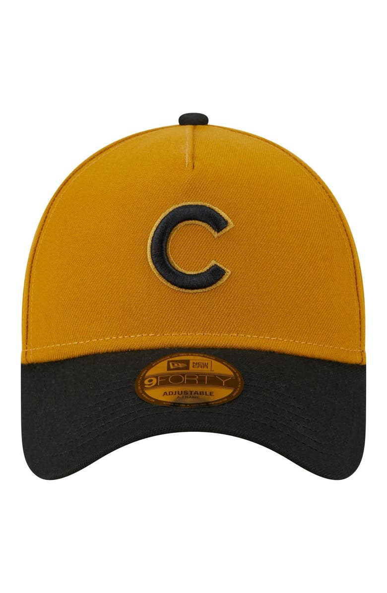 New Era Men's New Era Gold/Black Chicago Cubs Rustic A-Frame 9FORTY Adjustable Hat, Alternate, color, Gold