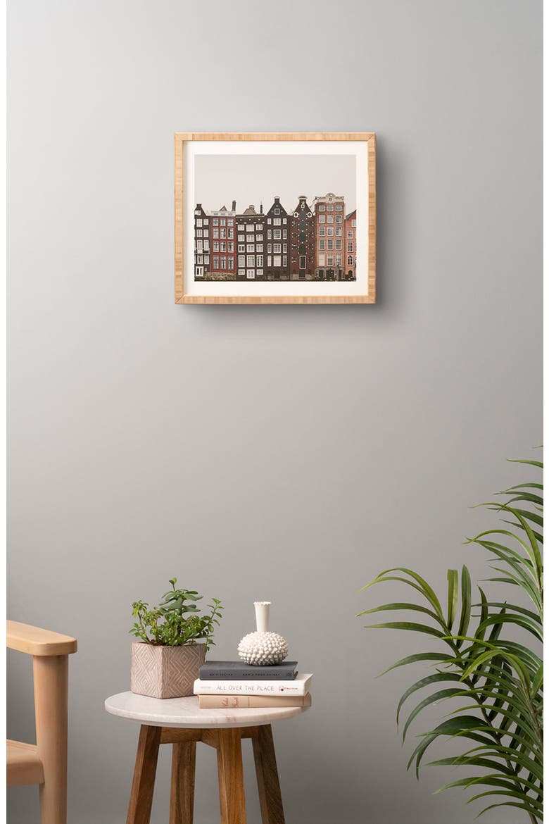 Amsterdam Framed Art Print, Alternate, color, BROWN