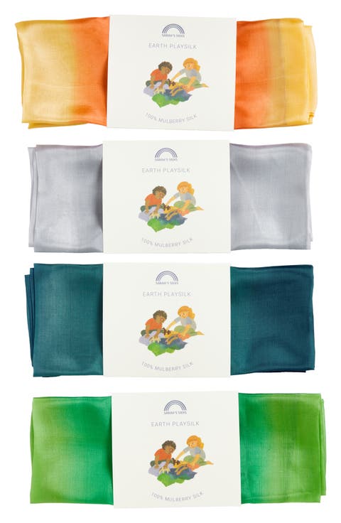 Set of 4 Earth Playsilks