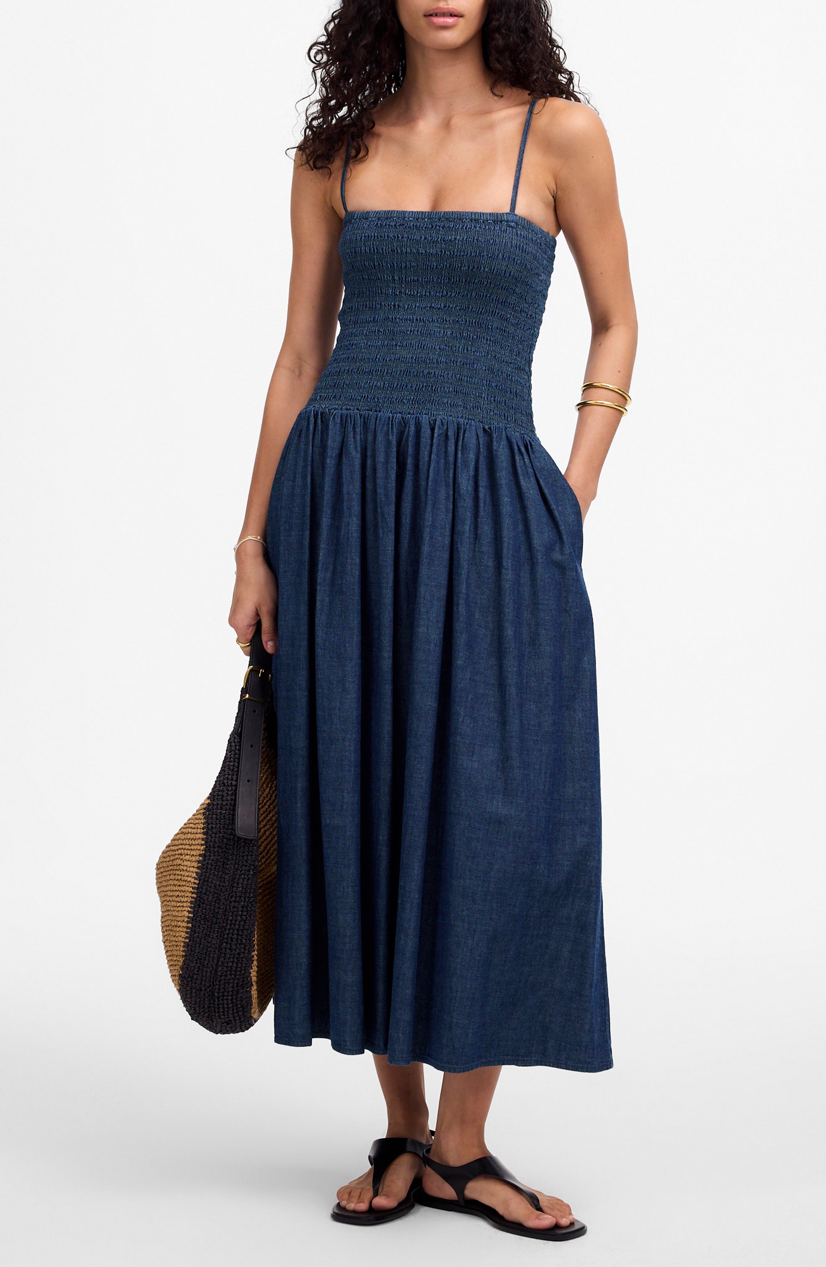Madewell Smocked Midi Sundress
