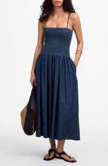 Madewell Smocked Midi Sundress