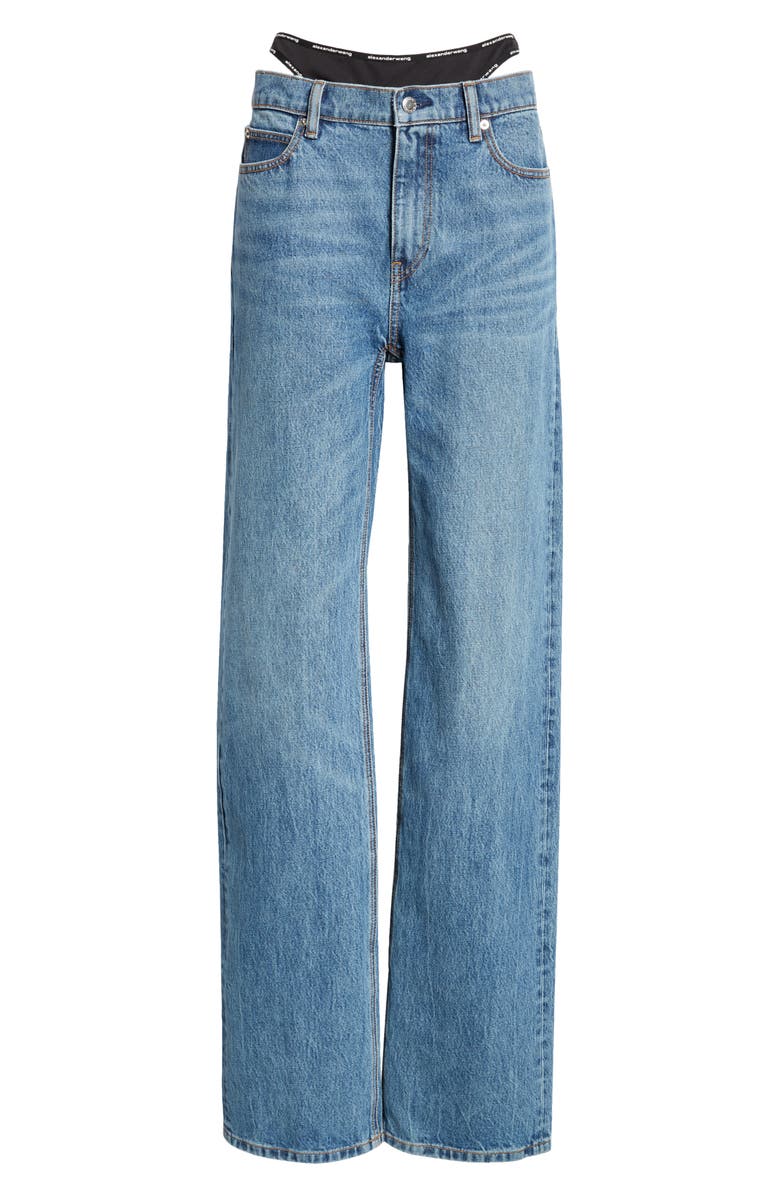Alexander Wang Prestyled Thong Waist Relaxed Fit Jeans, Alternate, color, 