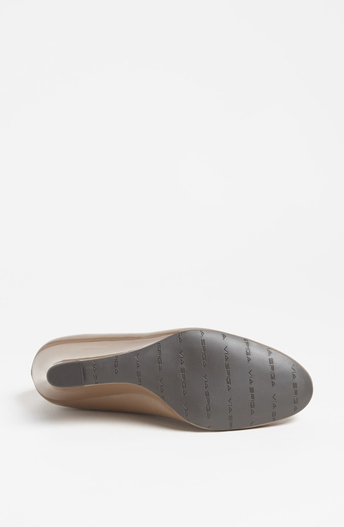 'Farley' Wedge Pump, Alternate, color, DARK TAUPE PATENT