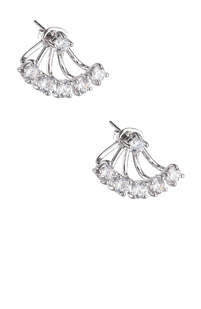 CZ by Kenneth Jay Lane CZ Curved Bar Drop Earrings, Main, color,