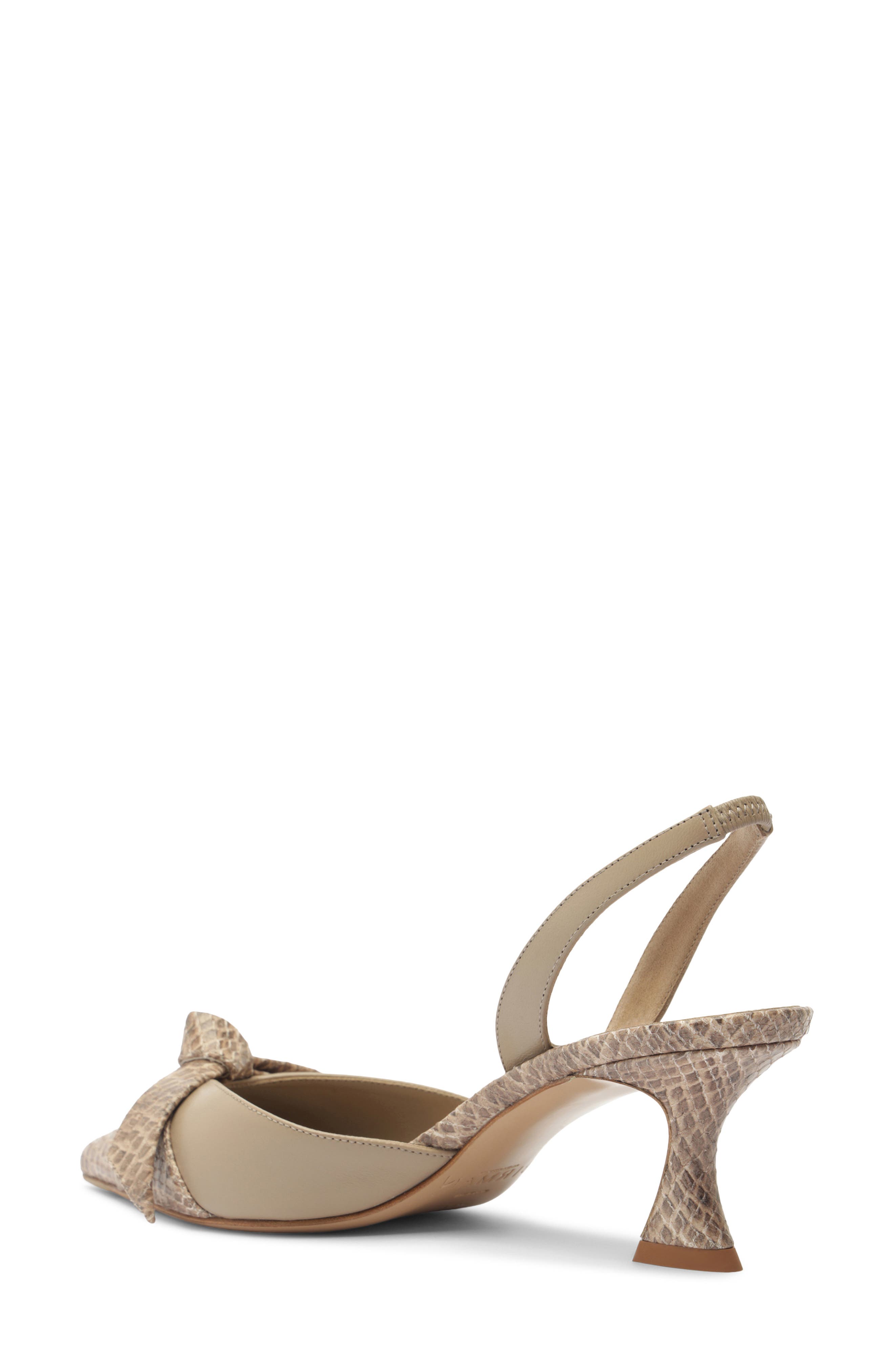 Alexandre Birman Clarita Pointed Toe Slingback Pump, Alternate, color, Semolina
