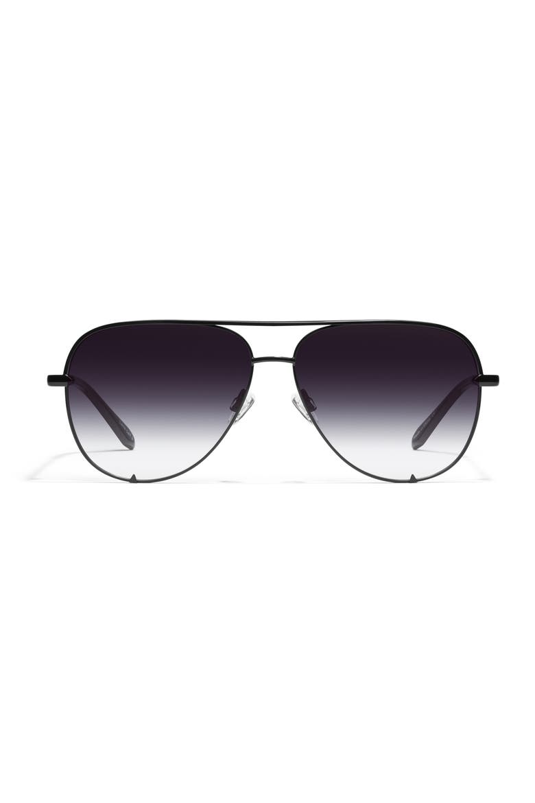 High Key Mini 60mm Aviator Sunglasses, Main, color, BLACK/ FADE TO CLEAR