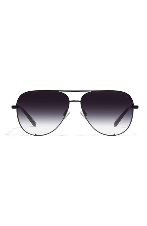 QUAY High Key Mini 60mm Aviator Sunglasses in Black/fade To Clear at Nordstrom