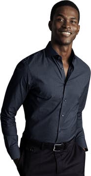 Charles Tyrwhitt Geo Print Non-Iron Stretch Twill Shirt