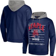 STAPLE Men's NFL x Staple Navy New England Patriots Throwback Vintage Wash Pullover Hoodie