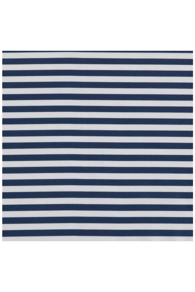 Vivid Stripe Microfiber Sheet Set, Alternate, color, WHITE/ MOON BLUE