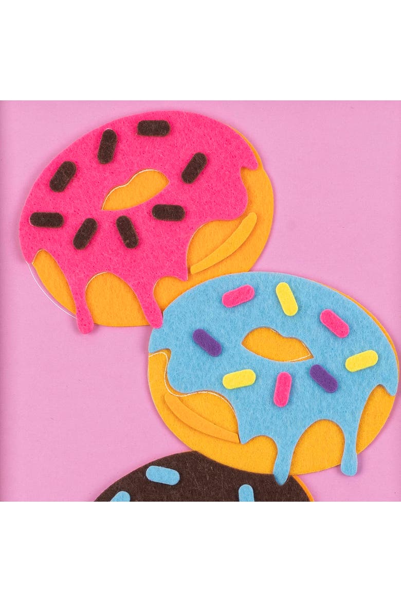 Felt Art Kit, Sweet Donuts, Diy Peel & Stick Craft Set, Alternate, color, Multicolored