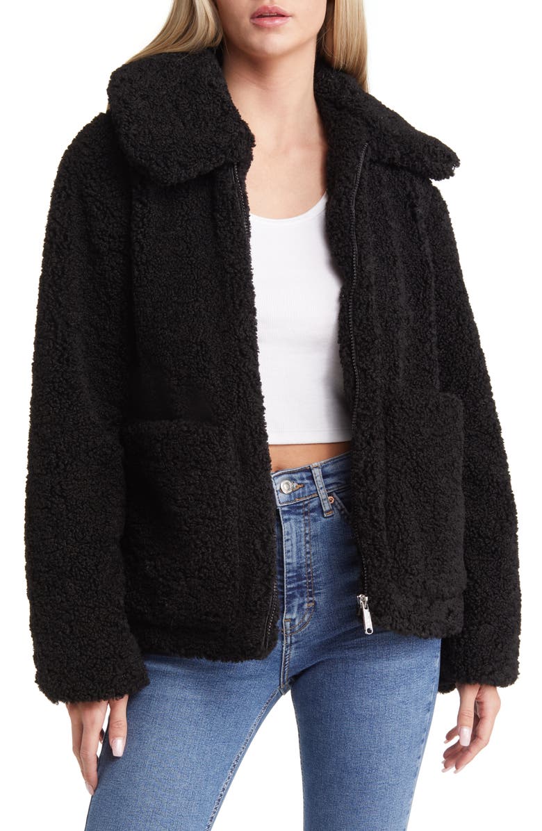 Sam Edelman Fleece Teddy Jacket, Alternate, color,