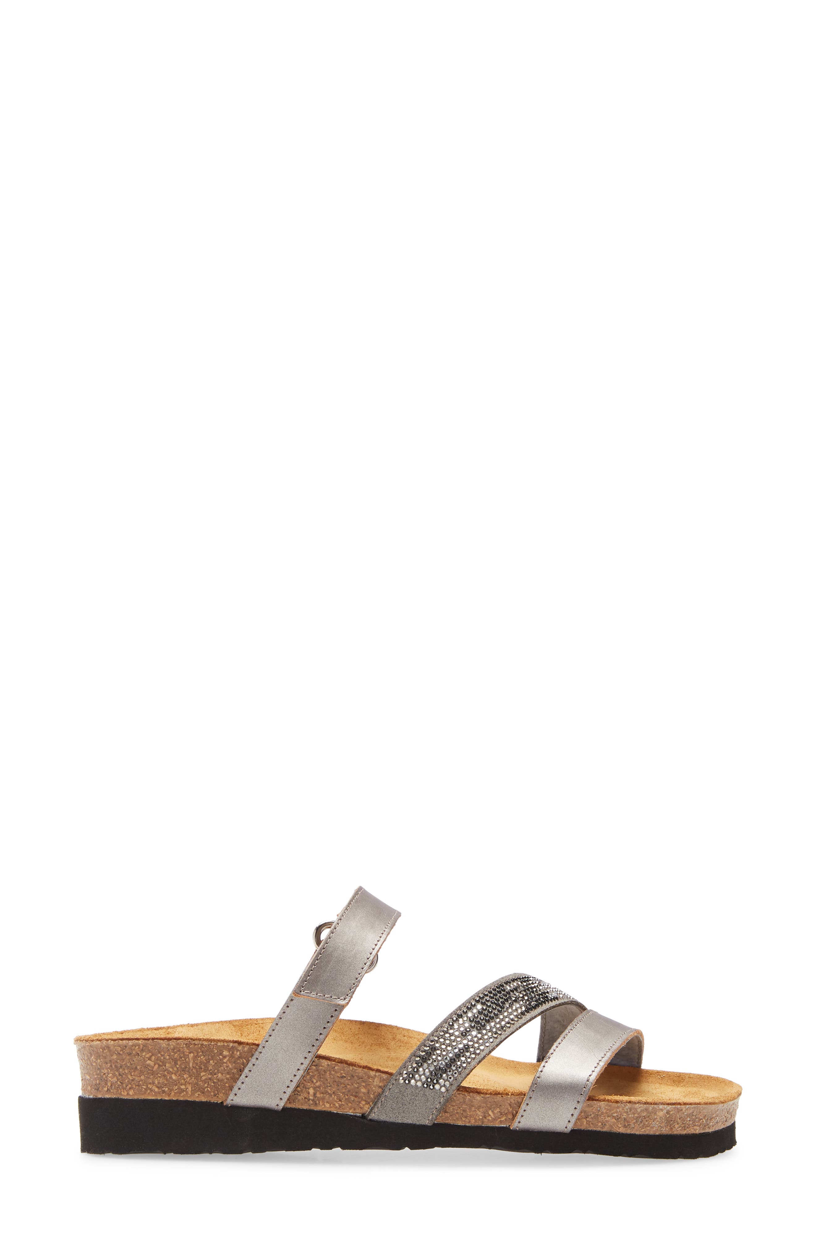 Naot Columbus Slide Sandal, Alternate, color, Mirror/ Grey Leather