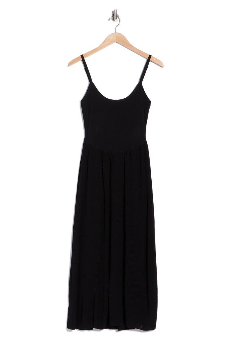 Alison Mixed Media Sweater Dress, Alternate, color, BLACK